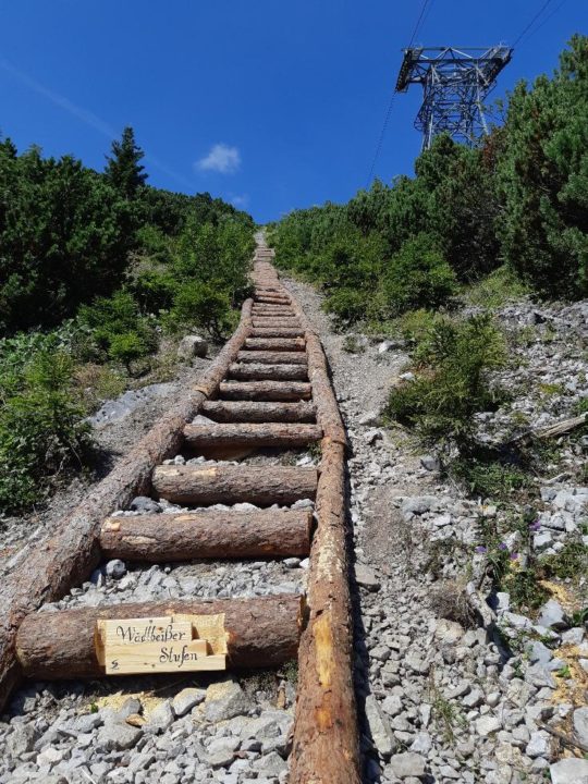 Seilbahnsteig Wadlbeisser Stufen